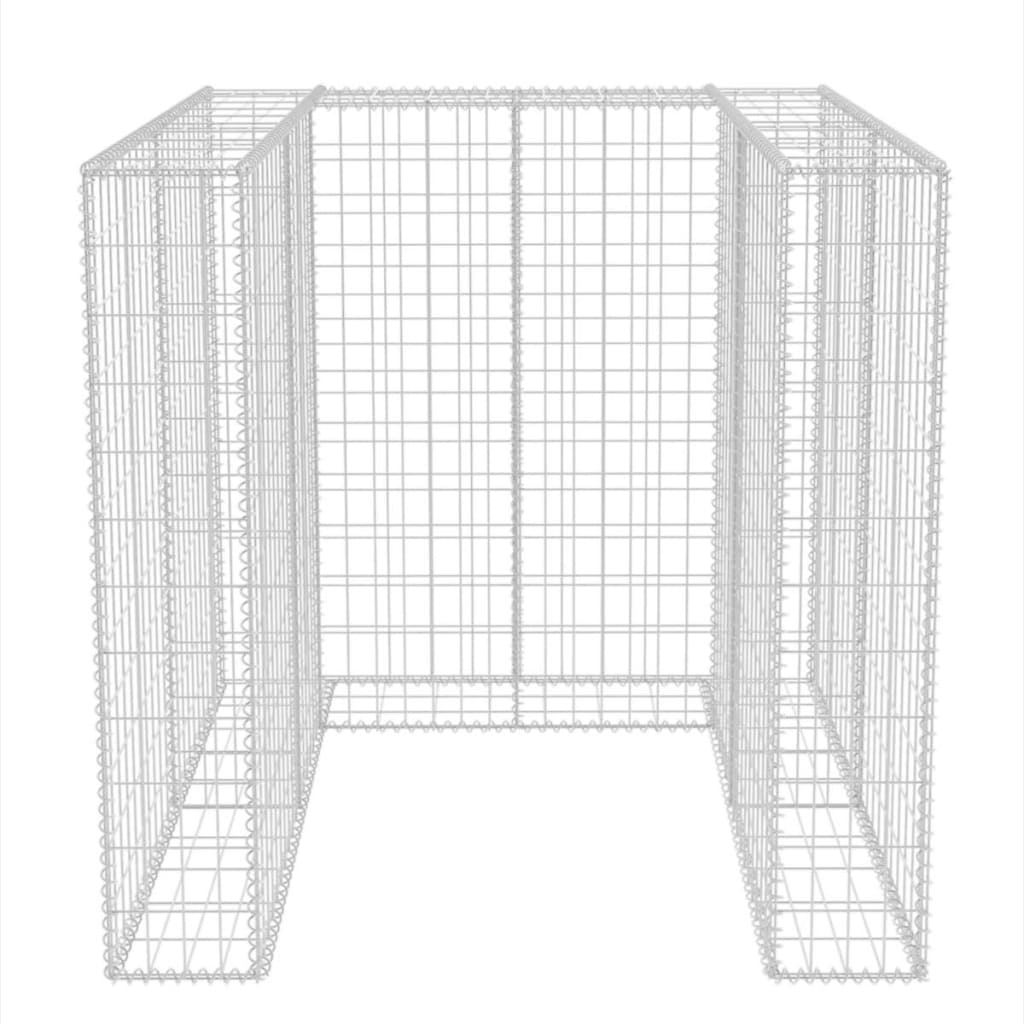 Gabion Single Wheelie Bin Surround Steel 110x100x120 cm