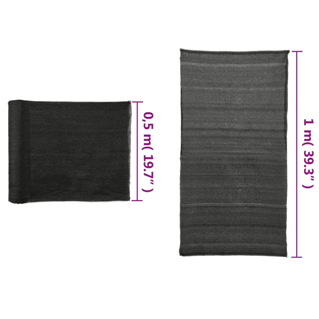 Privacy Net HDPE 1x25 m Black
