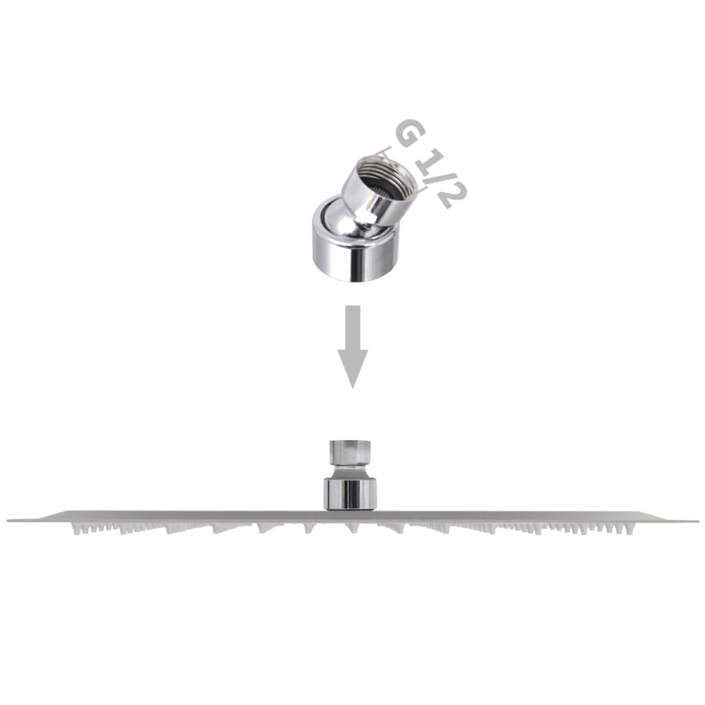 Rain Shower Head Stainless Steel 30x30 cm Square