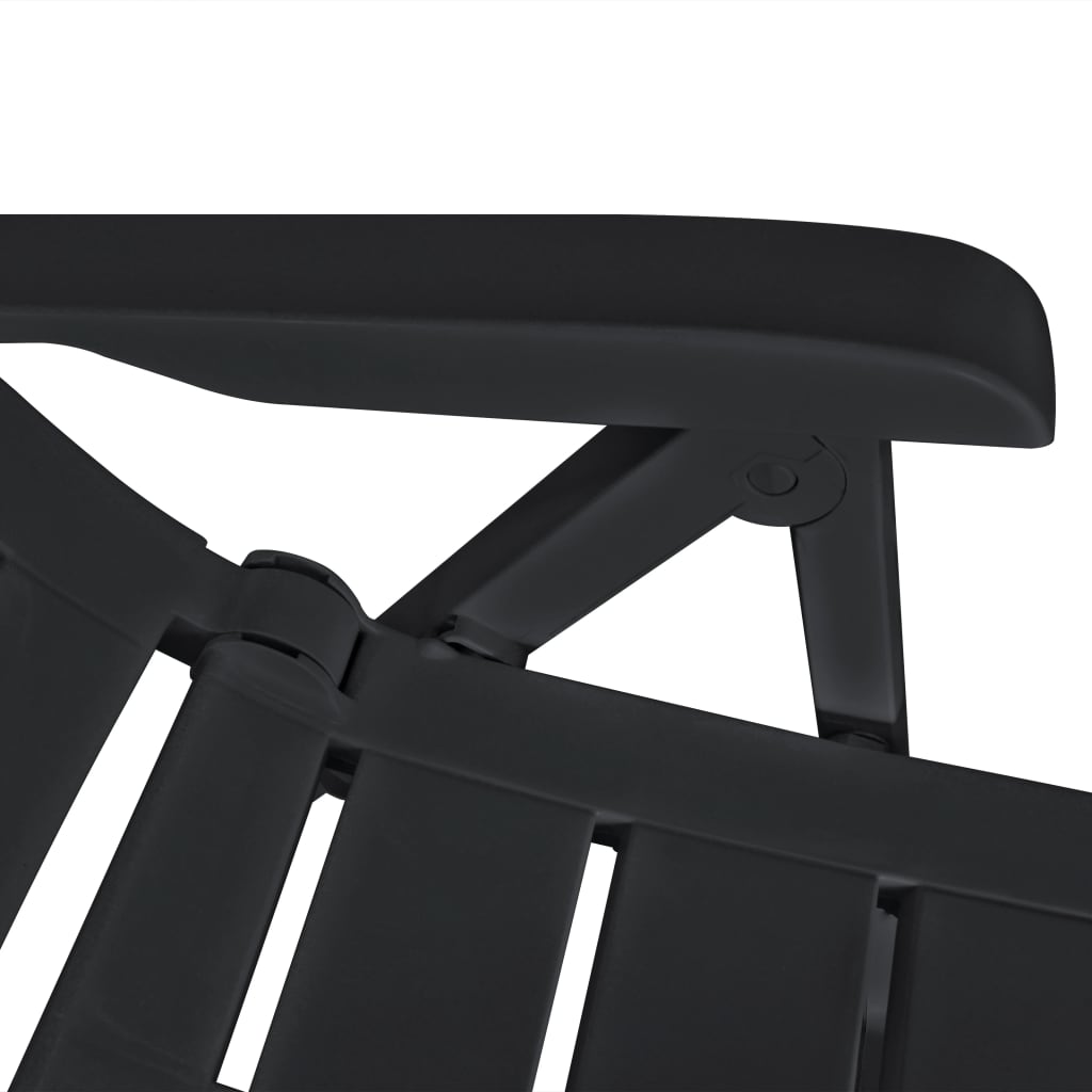 11 Piece Outdoor Dining Set Plastic Anthracite