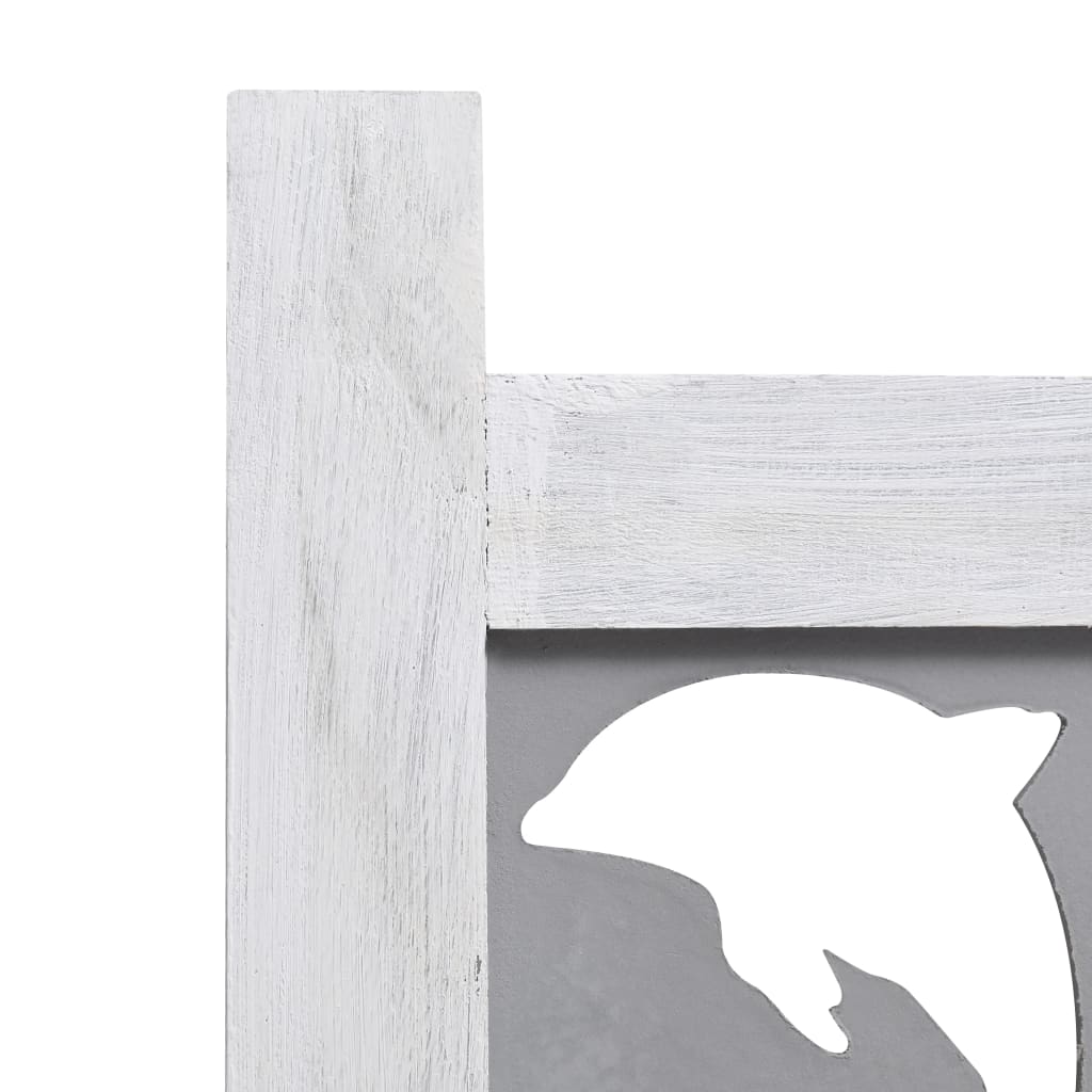 5-Panel Room Divider Grey 175x165 cm Solid Wood
