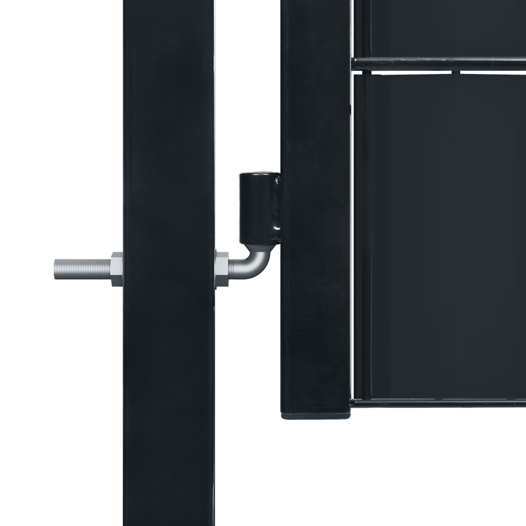 Fence Gate PVC and Steel 100x164 cm Anthracite