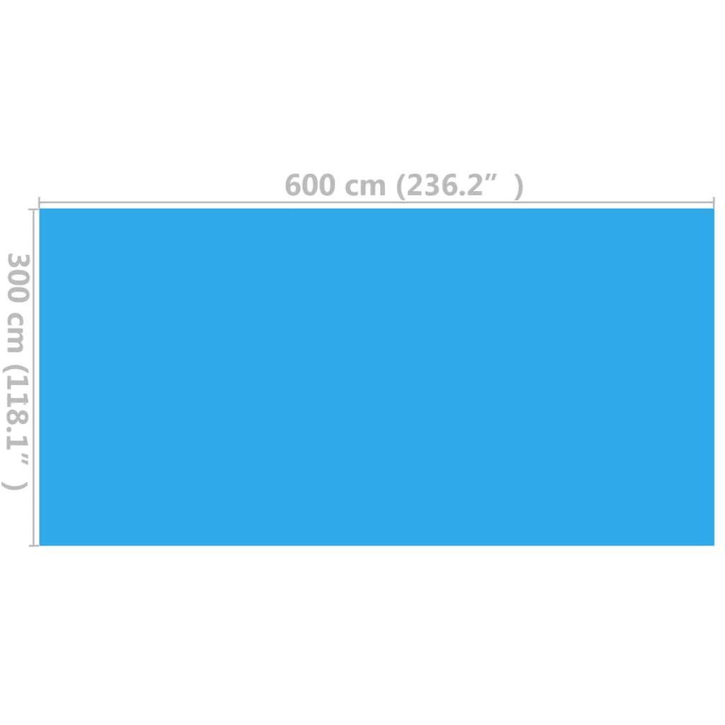 Pool Cover Blue 600x300 cm PE