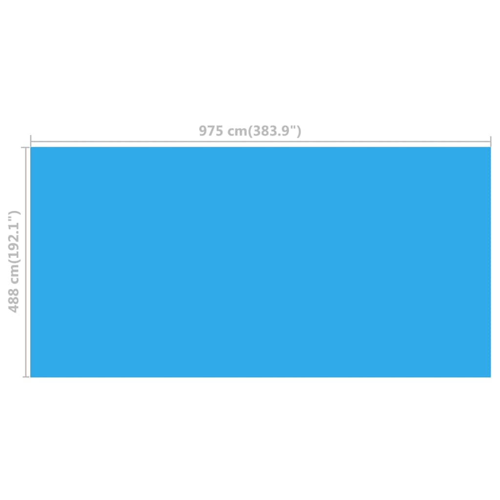 Pool Cover Blue 975x488 cm PE