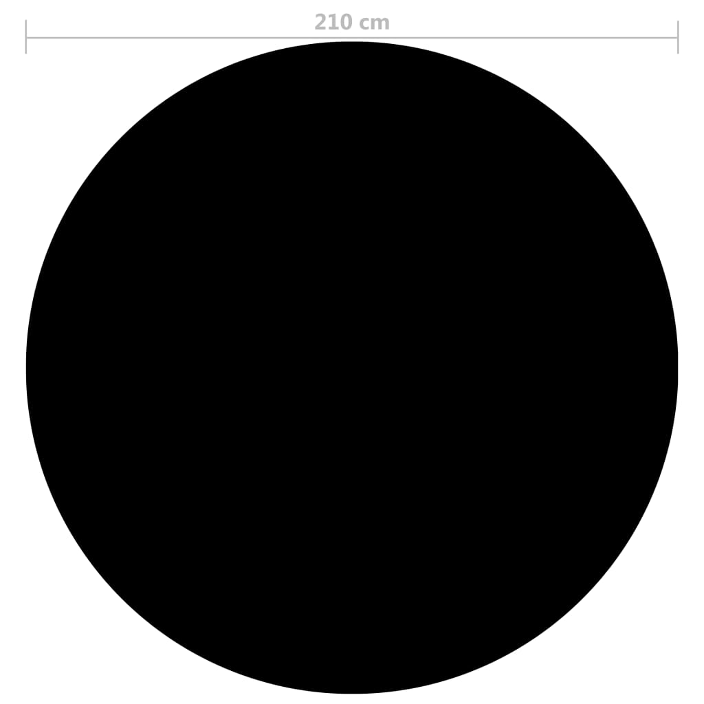 Pool Cover Black 210 cm PE