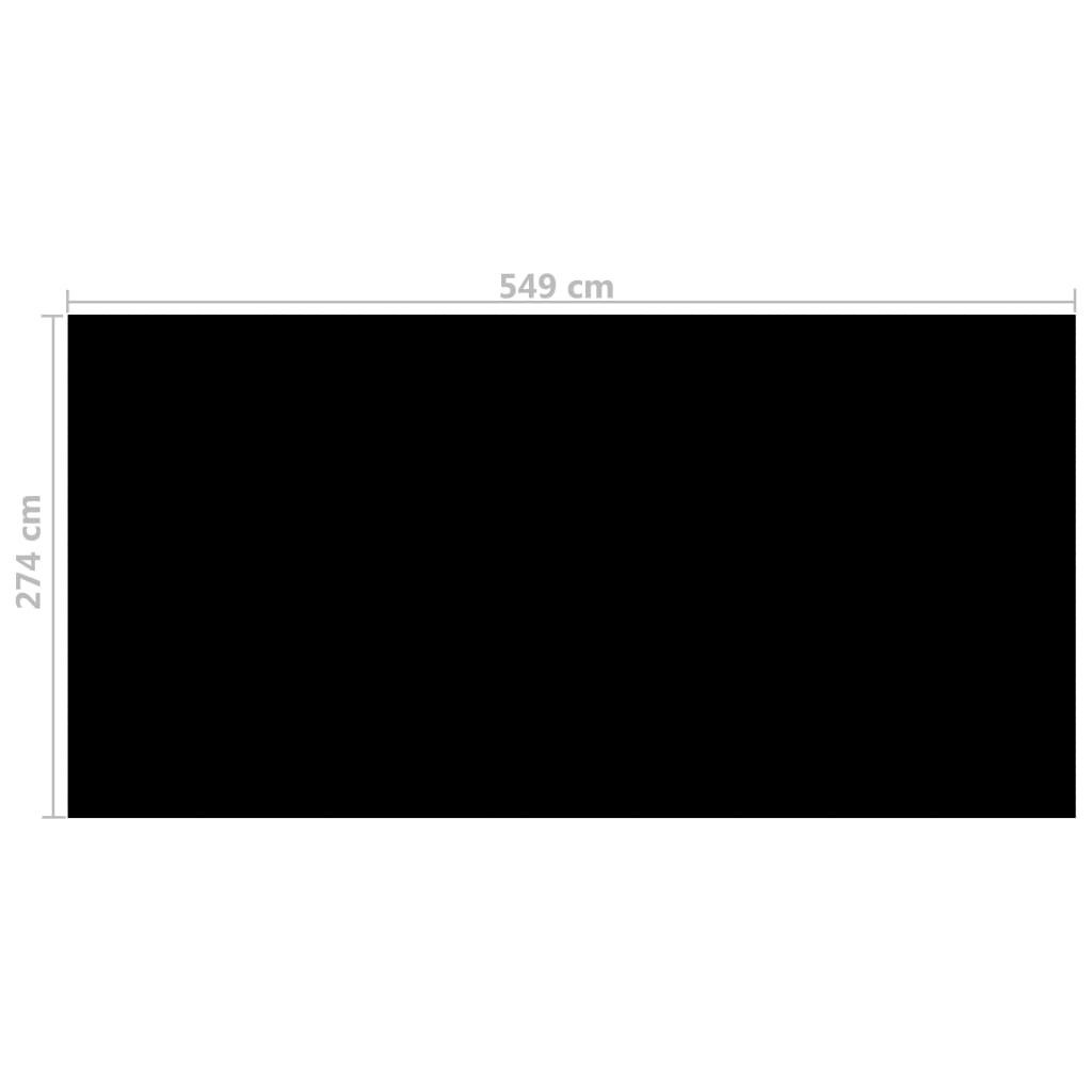 Pool Cover Black 549x274 cm PE