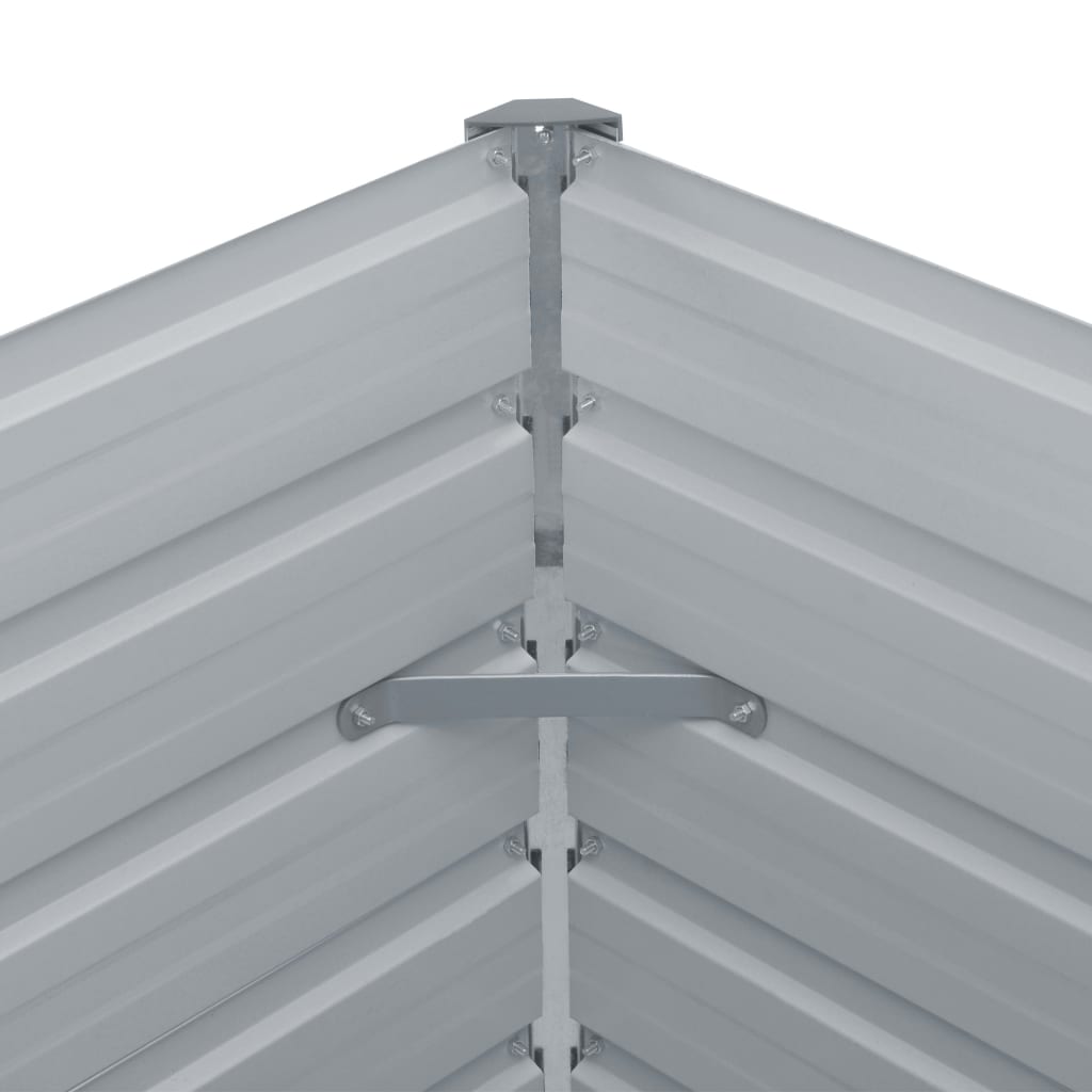 Raised Garden Bed 160x80x45 cm Galvanised Steel Brown