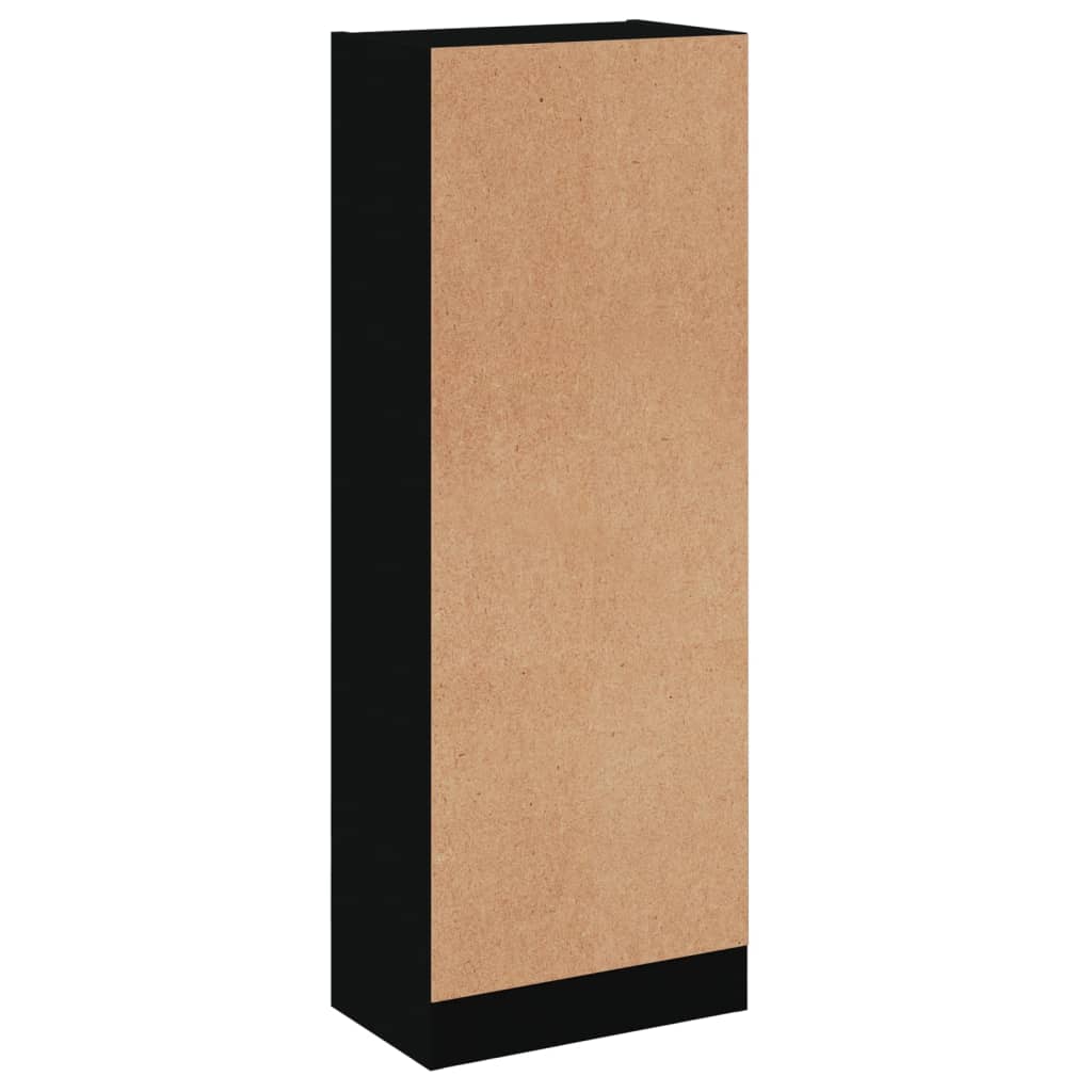 3-Tier Book Cabinet Black 40x24x109 cm Engineered Wood
