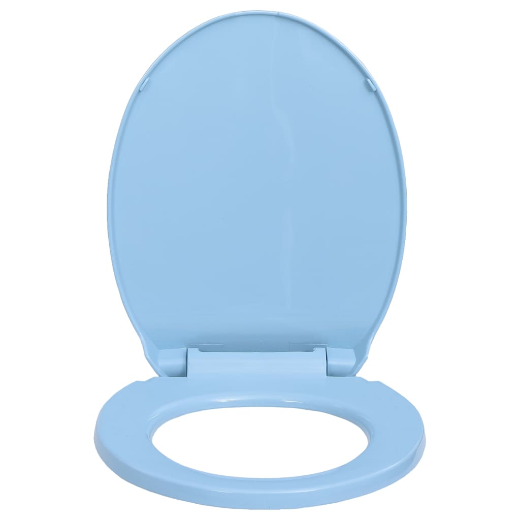Soft-Close Toilet Seat Blue Oval