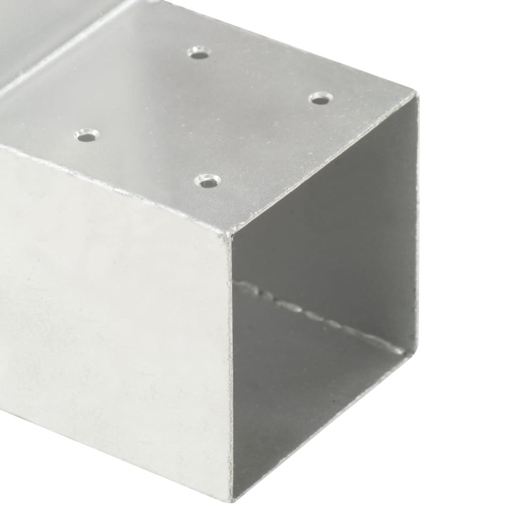 Post Connectors 4 pcs L Shape Galvanised Metal 71x71 mm