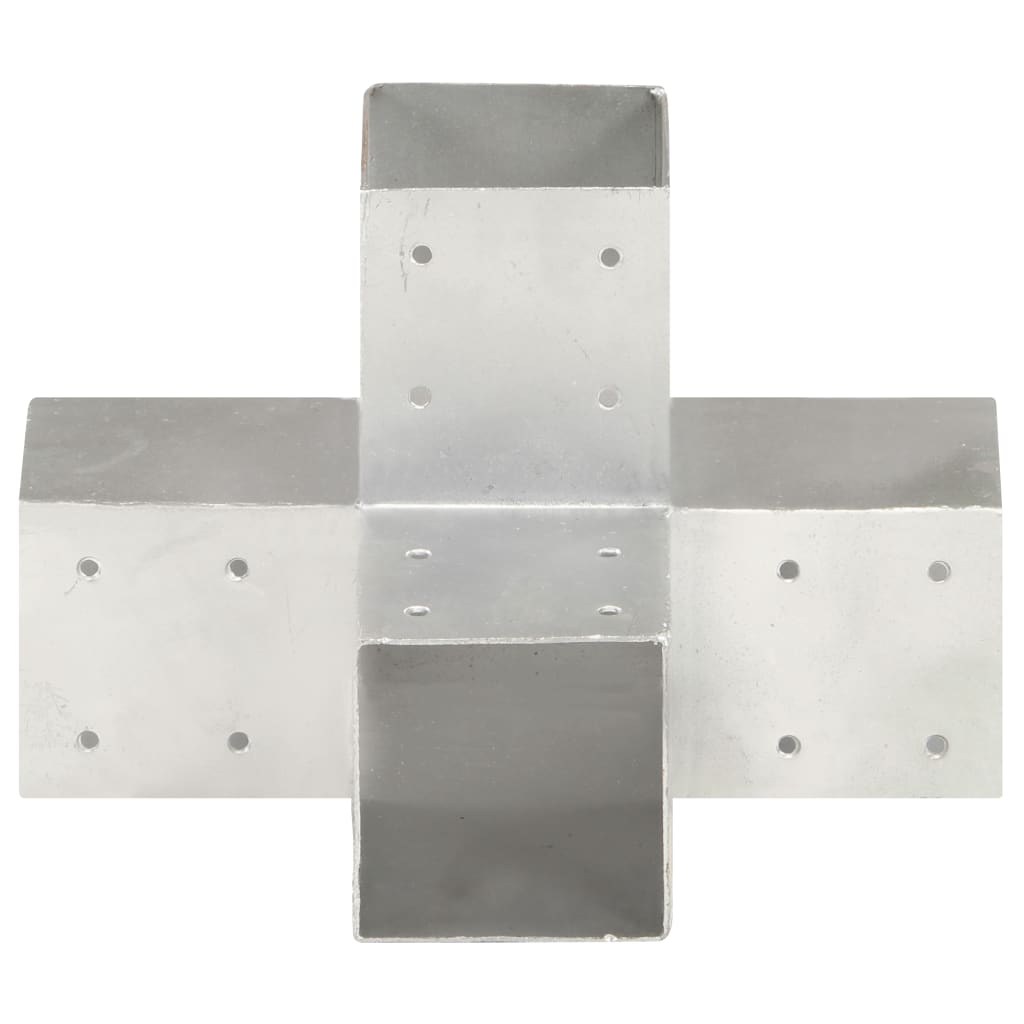 Post Connector X Shape Galvanised Metal 91x91 mm