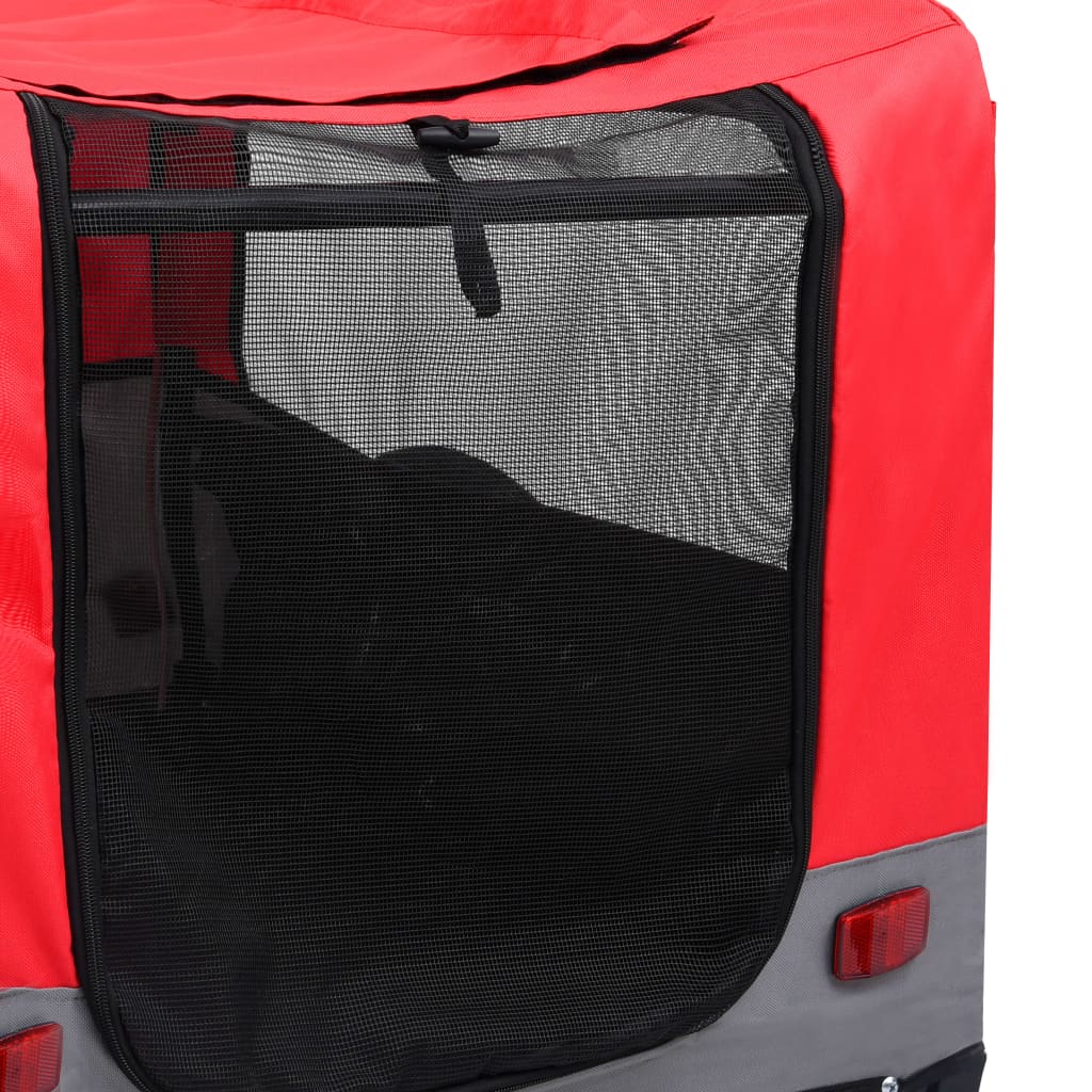 2-in-1 Pet Bike Trailer & Jogging Stroller Red and Grey