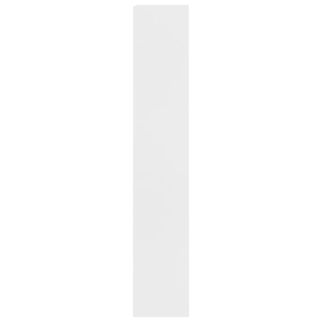 4-Tier Book Cabinet White 60x24x142 cm Engineered Wood
