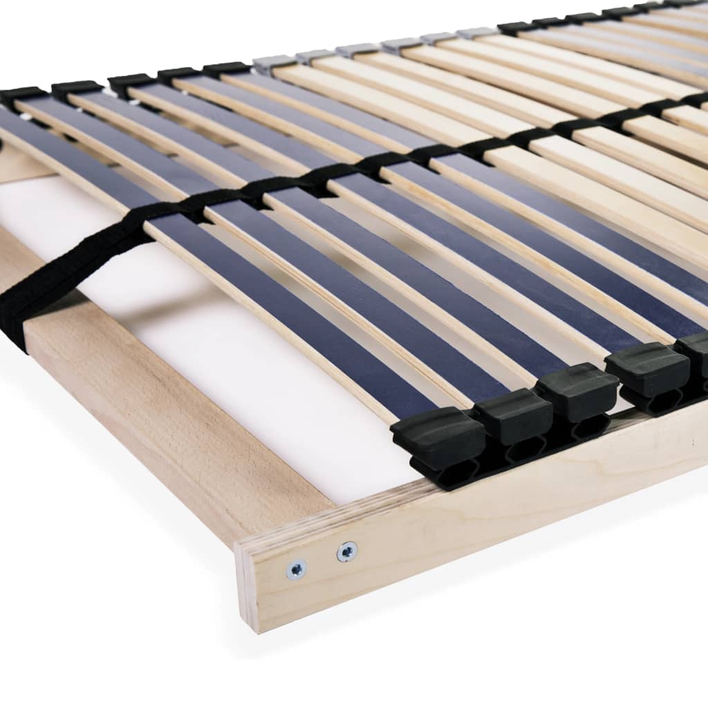 Slatted Bed Bases without Mattress 2 pcs with 42 Slats 70x200 cm