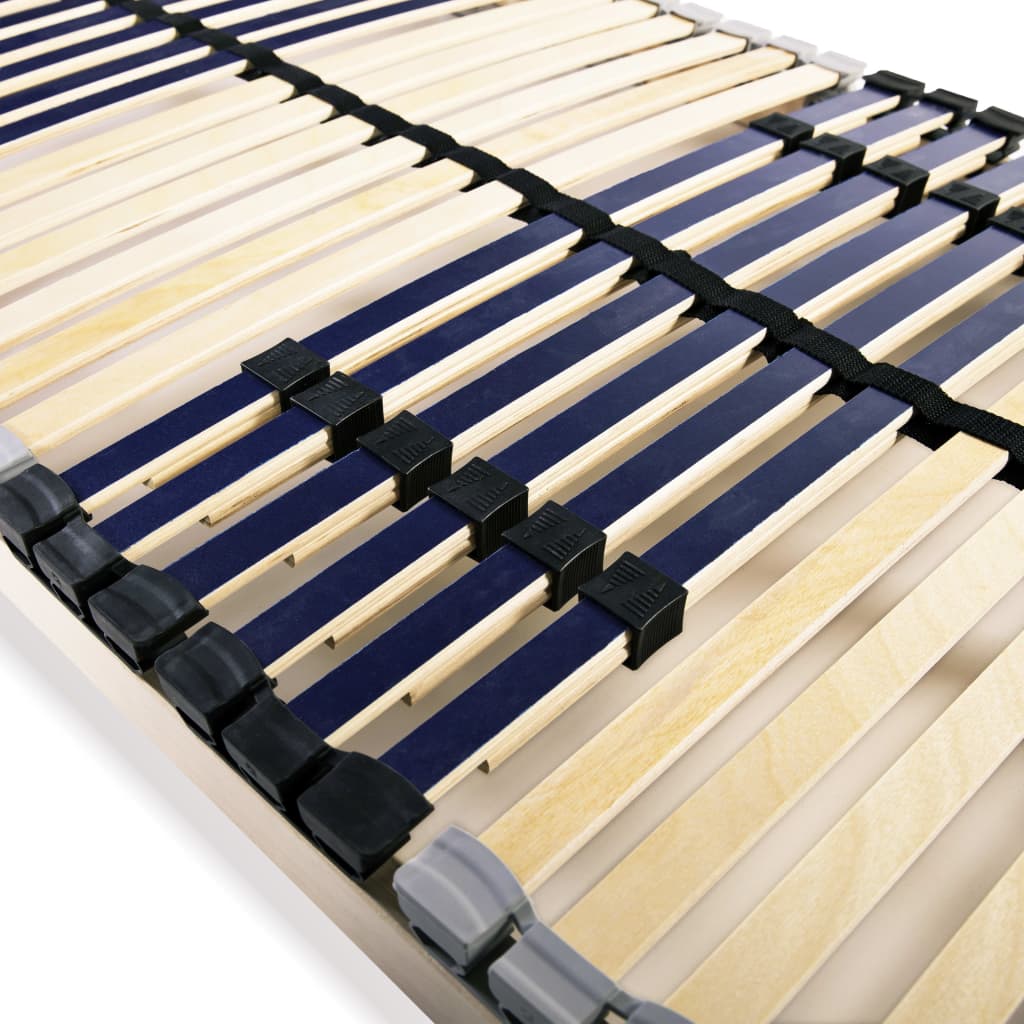 Slatted Bed Bases without Mattress 2 pcs with 42 Slats 70x200 cm