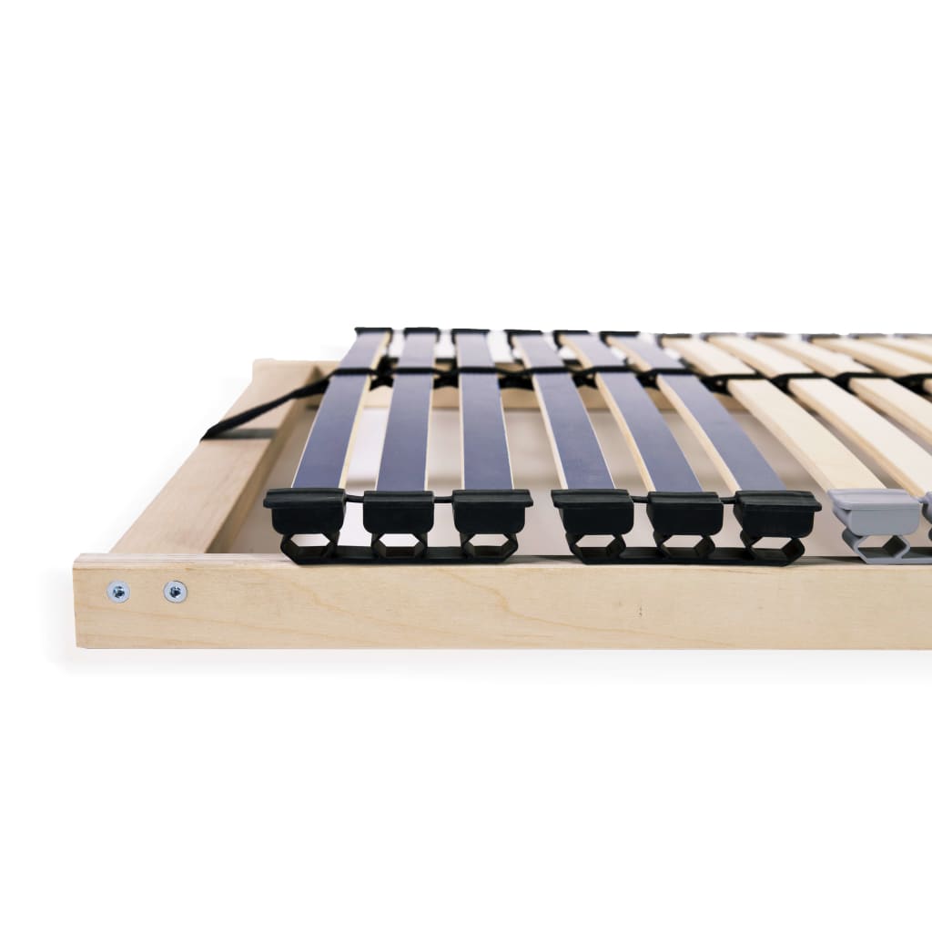 Slatted Bed Bases without Mattress 2 pcs with 42 Slats 70x200 cm