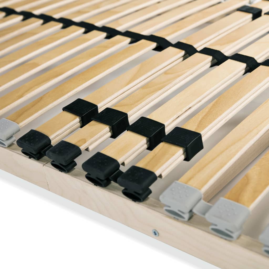 Slatted Bed Bases without Mattress 2 pcs with 28 Slats 80x200 cm