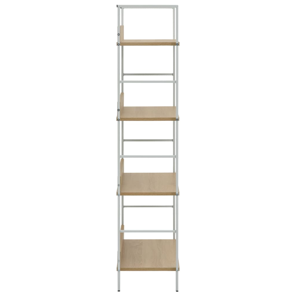 4-Layer Book Shelf Oak 60x27.6x124.5 cm Engineered Wood