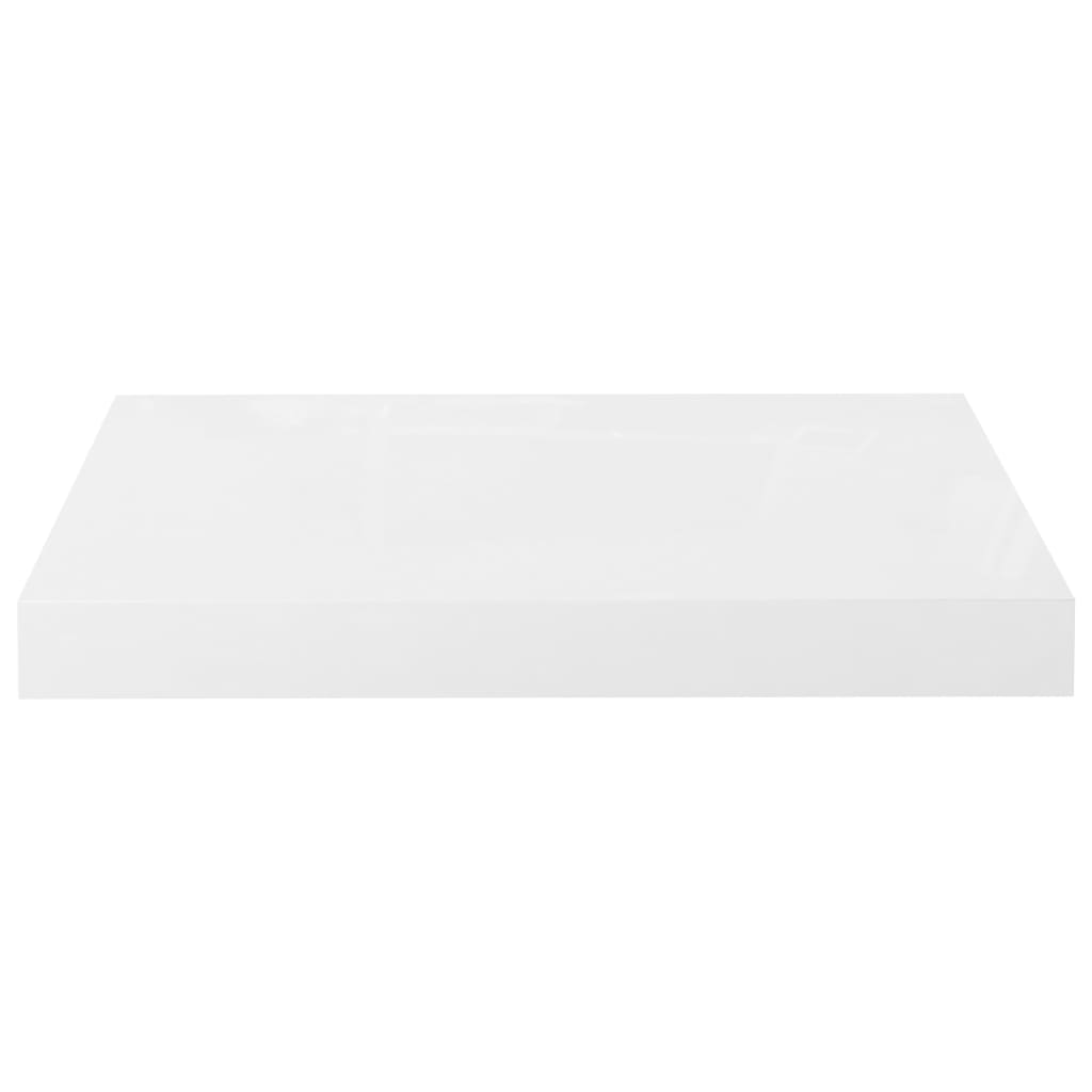 Floating Wall Shelf High Gloss White 40x23x3.8 cm MDF
