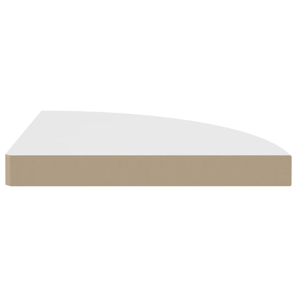 Floating Corner Shelves 4 pcs White 35x35x3.8 cm MDF