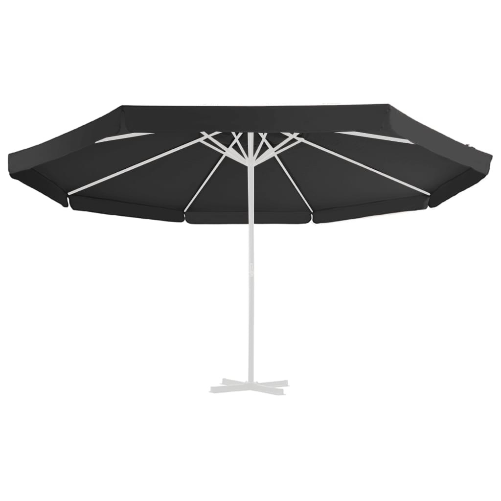 Replacement Fabric for Outdoor Parasol Black 515 cm