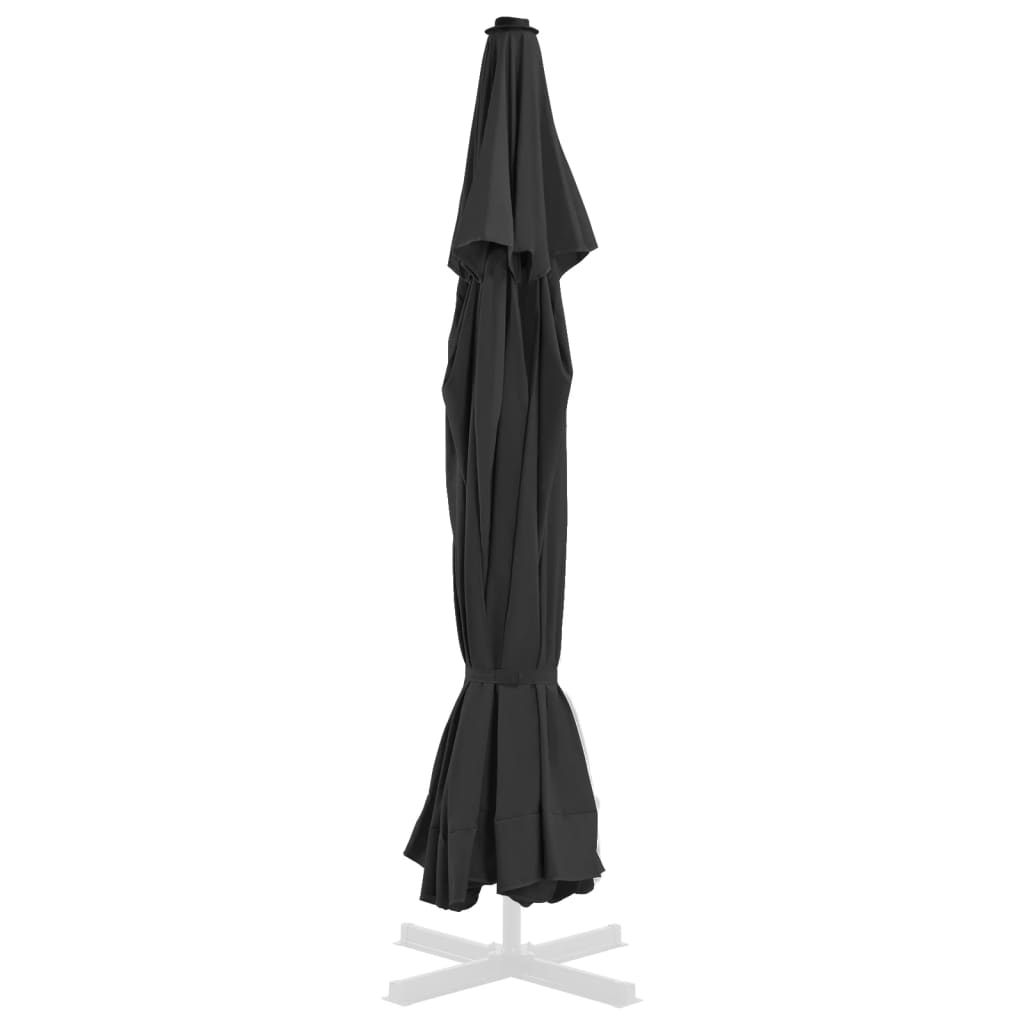Replacement Fabric for Outdoor Parasol Black 515 cm