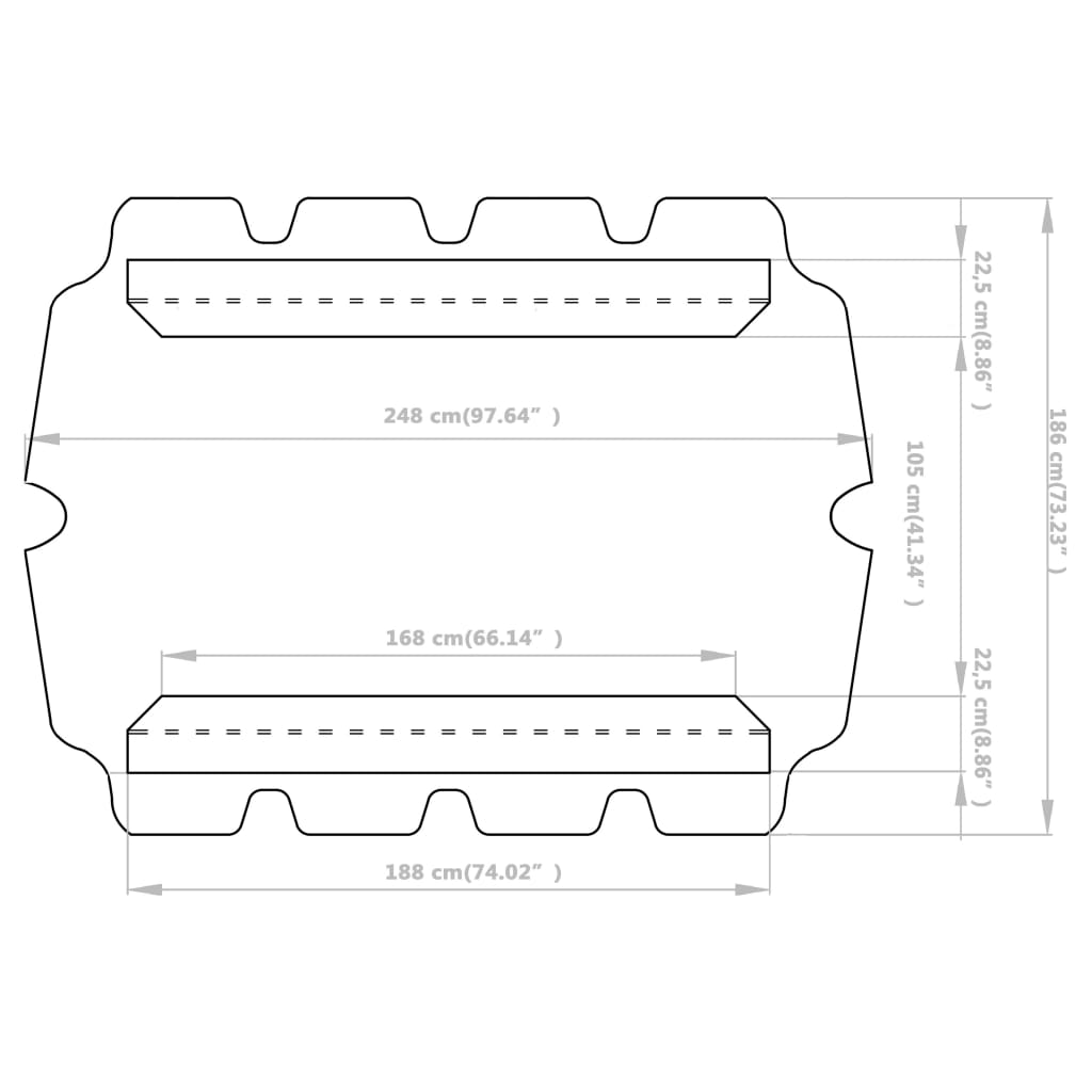 Replacement Canopy for Garden Swing White 188/168x145/110 cm