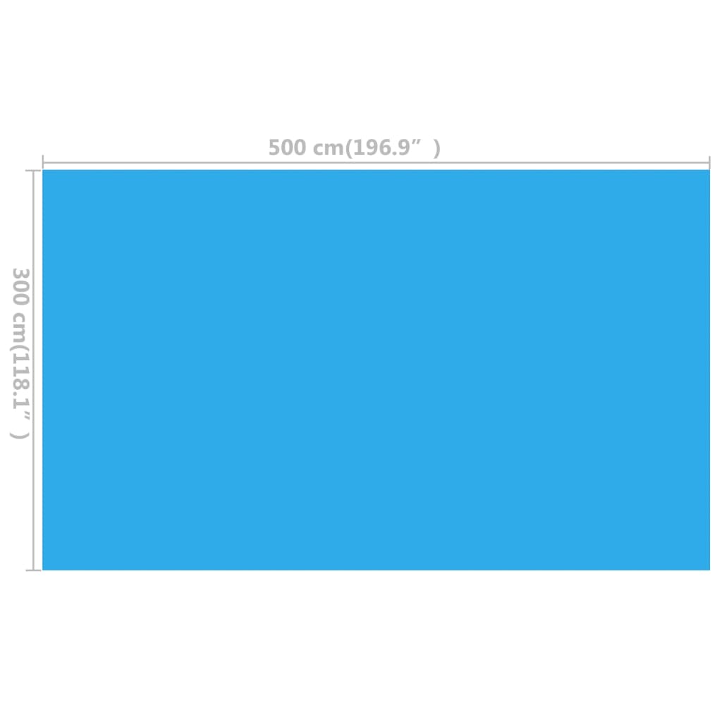 Rectangular Pool Cover 500x300 cm PE Blue