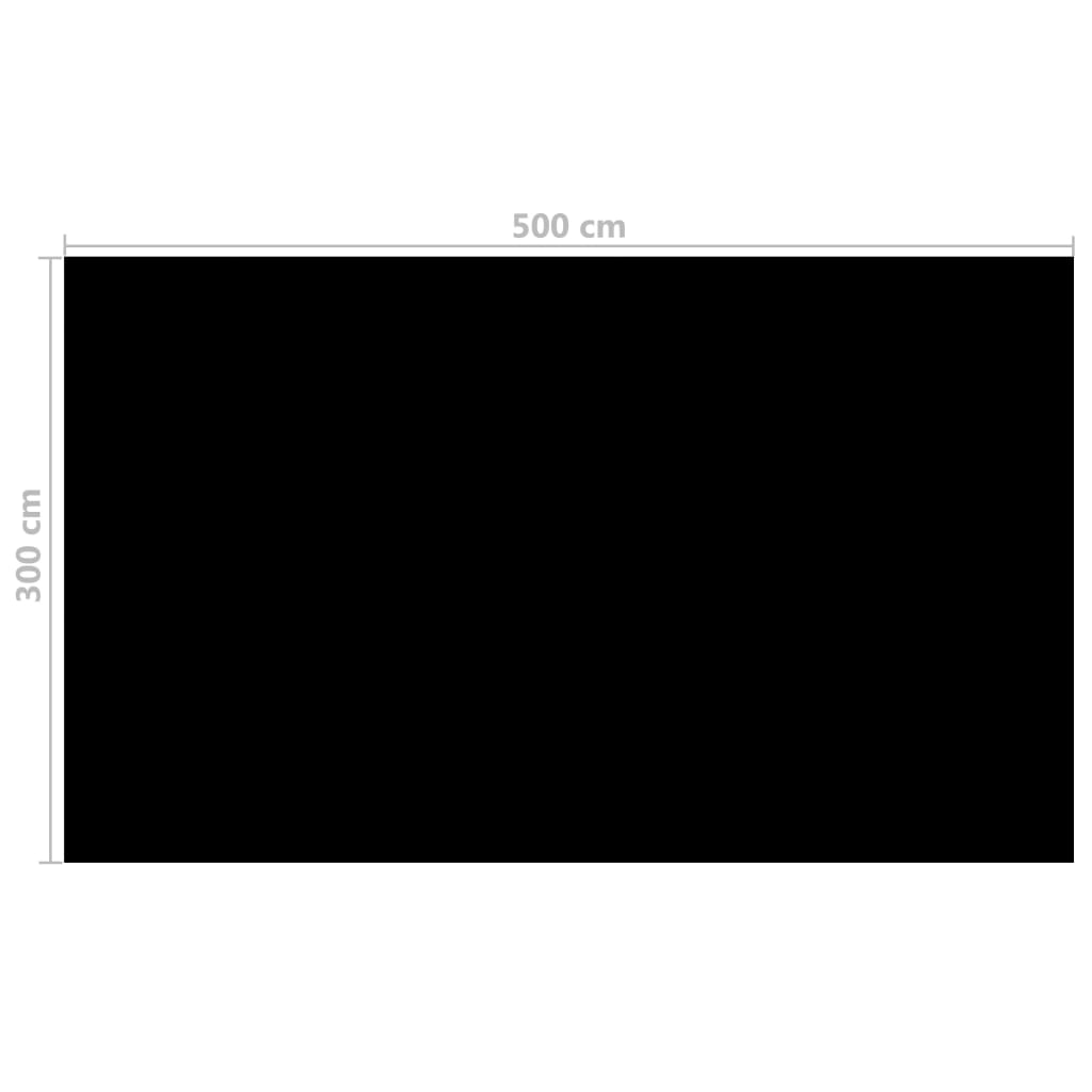 Rectangular Pool Cover 500x300 cm PE Black