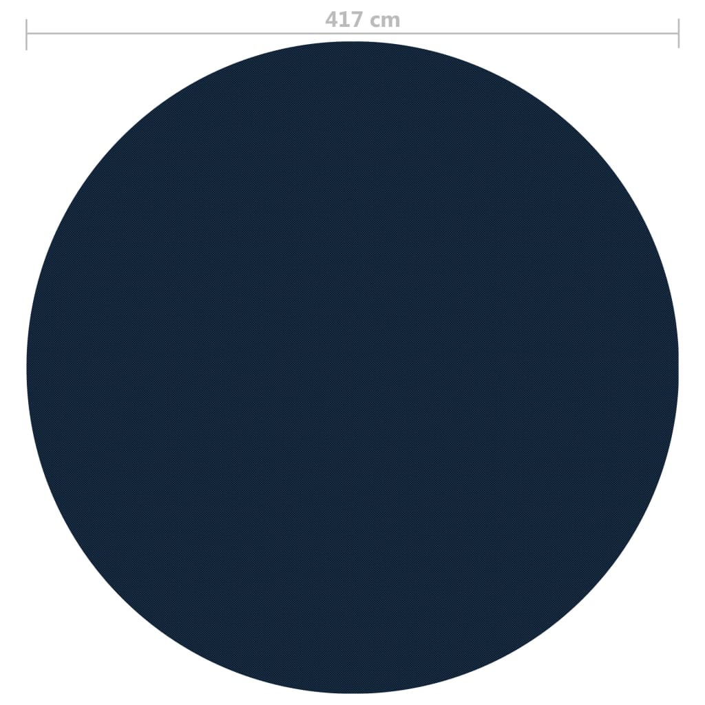 Floating PE Solar Pool Film 417 cm Black and Blue