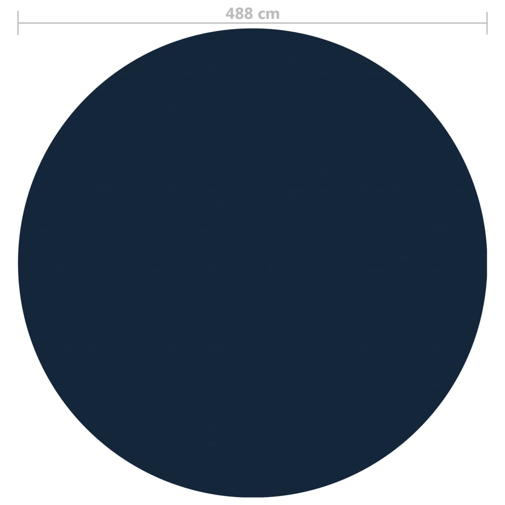 Floating PE Solar Pool Film 488 cm Black and Blue
