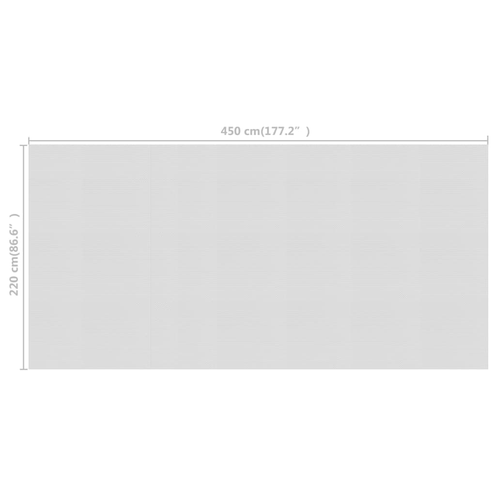 Floating PE Solar Pool Film 450x220 cm Grey
