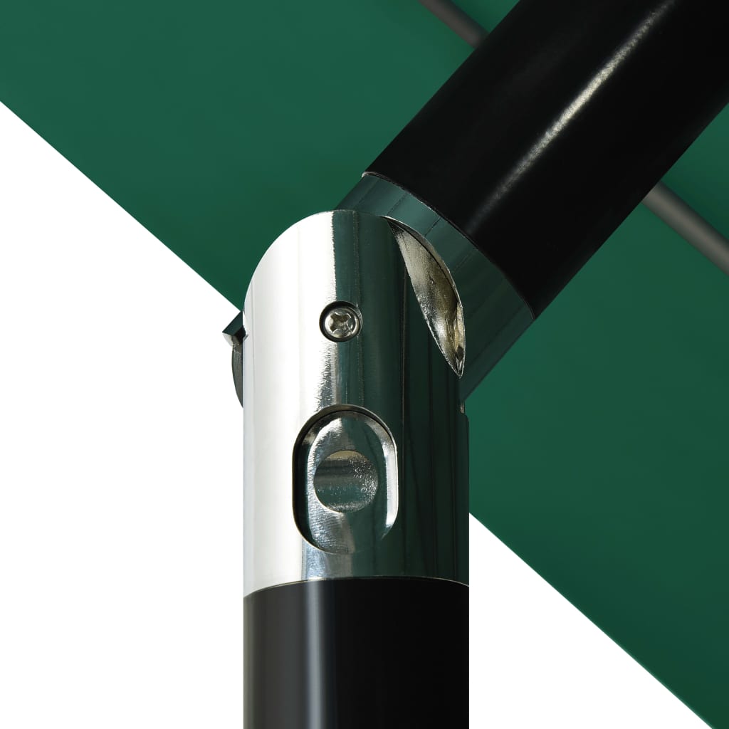 3-Tier Garden Parasol with Aluminium Pole Green 3.5 m