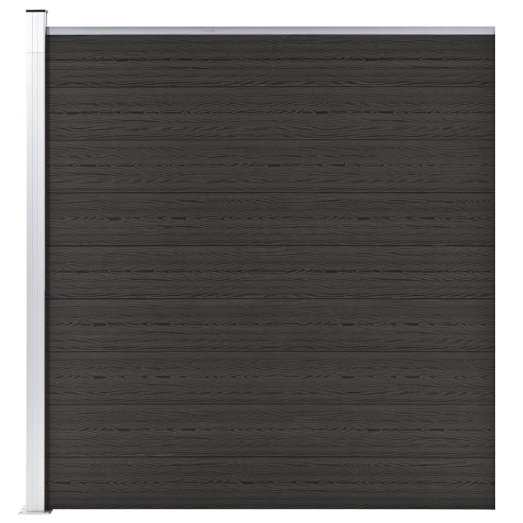 Fence Panel WPC 175x186 cm Black