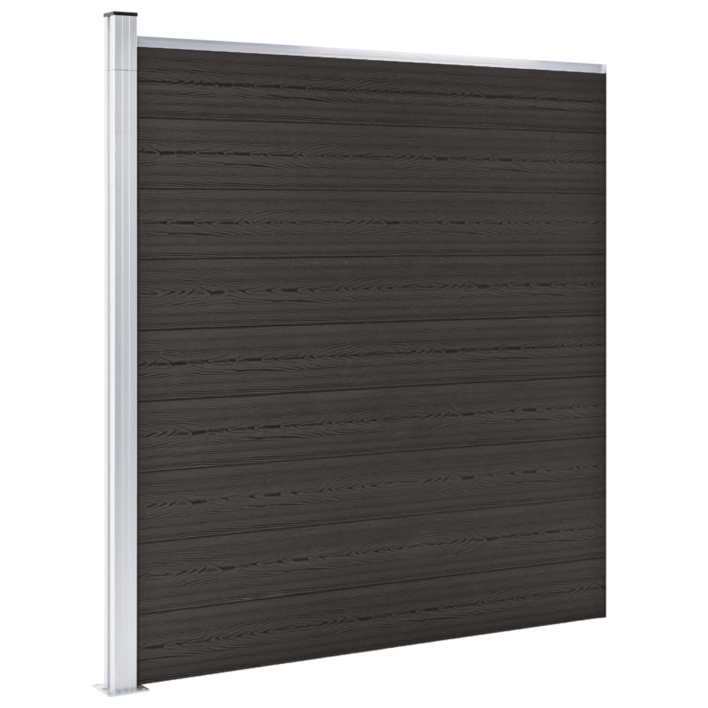 Fence Panel WPC 175x186 cm Black