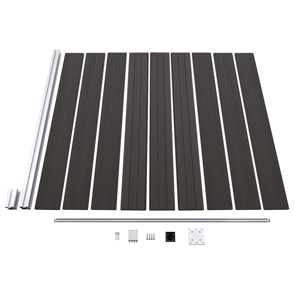 Fence Panel WPC 175x186 cm Black