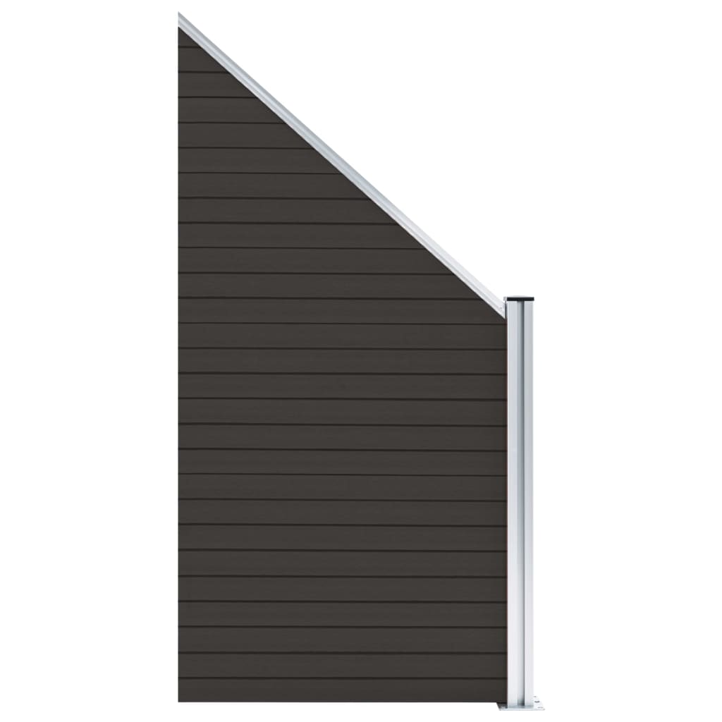 Fence Panel WPC 95x(105-180) cm Black