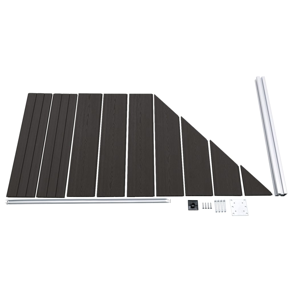 Fence Panel WPC 95x(105-180) cm Black
