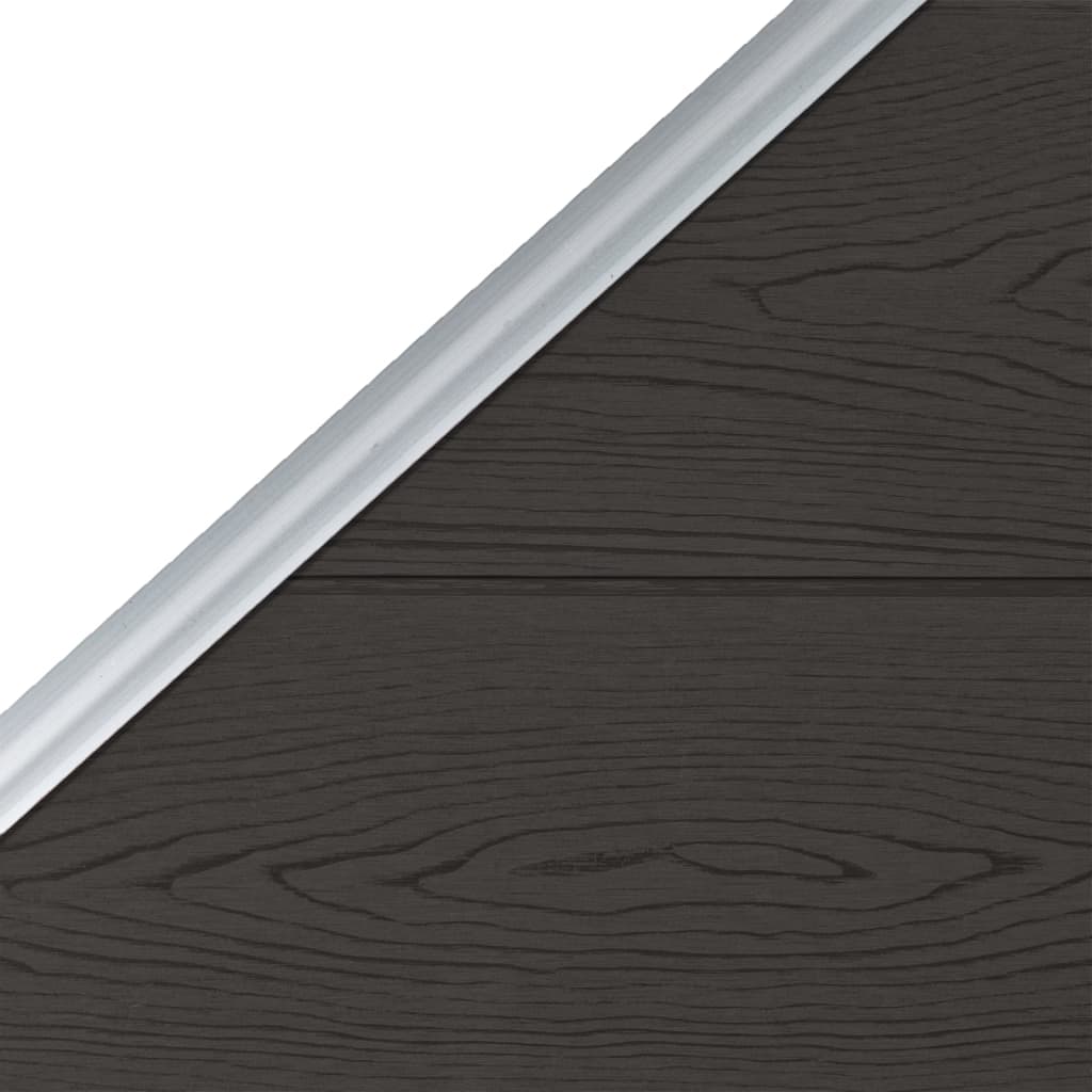 Fence Panel WPC 95x(105-180) cm Black