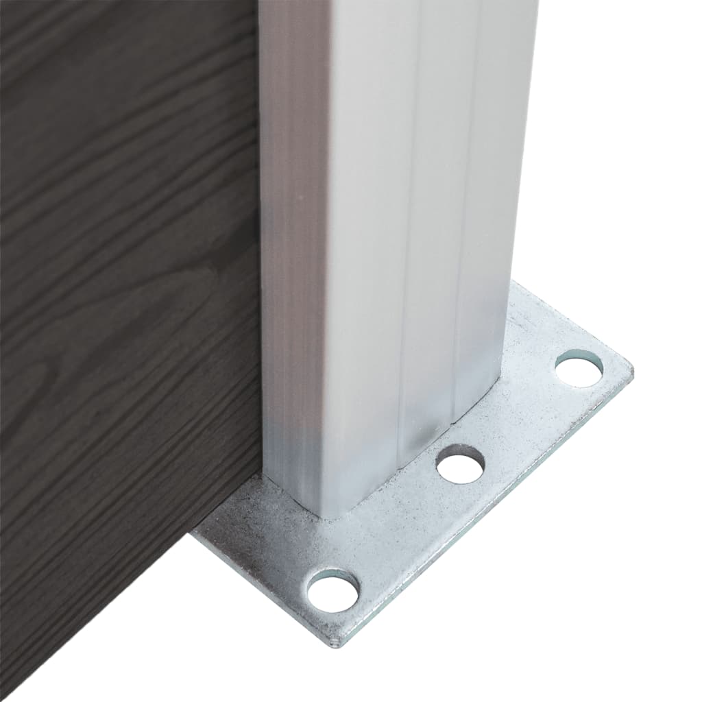 Fence Panel WPC 95x(105-180) cm Black