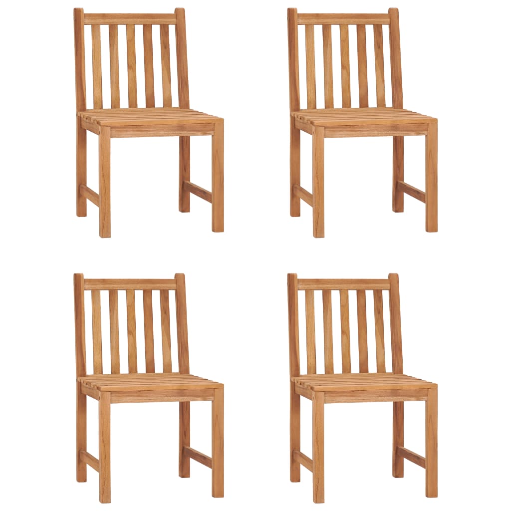 5 Piece Garden Dining Set 140x80 cm Solid Teak Wood