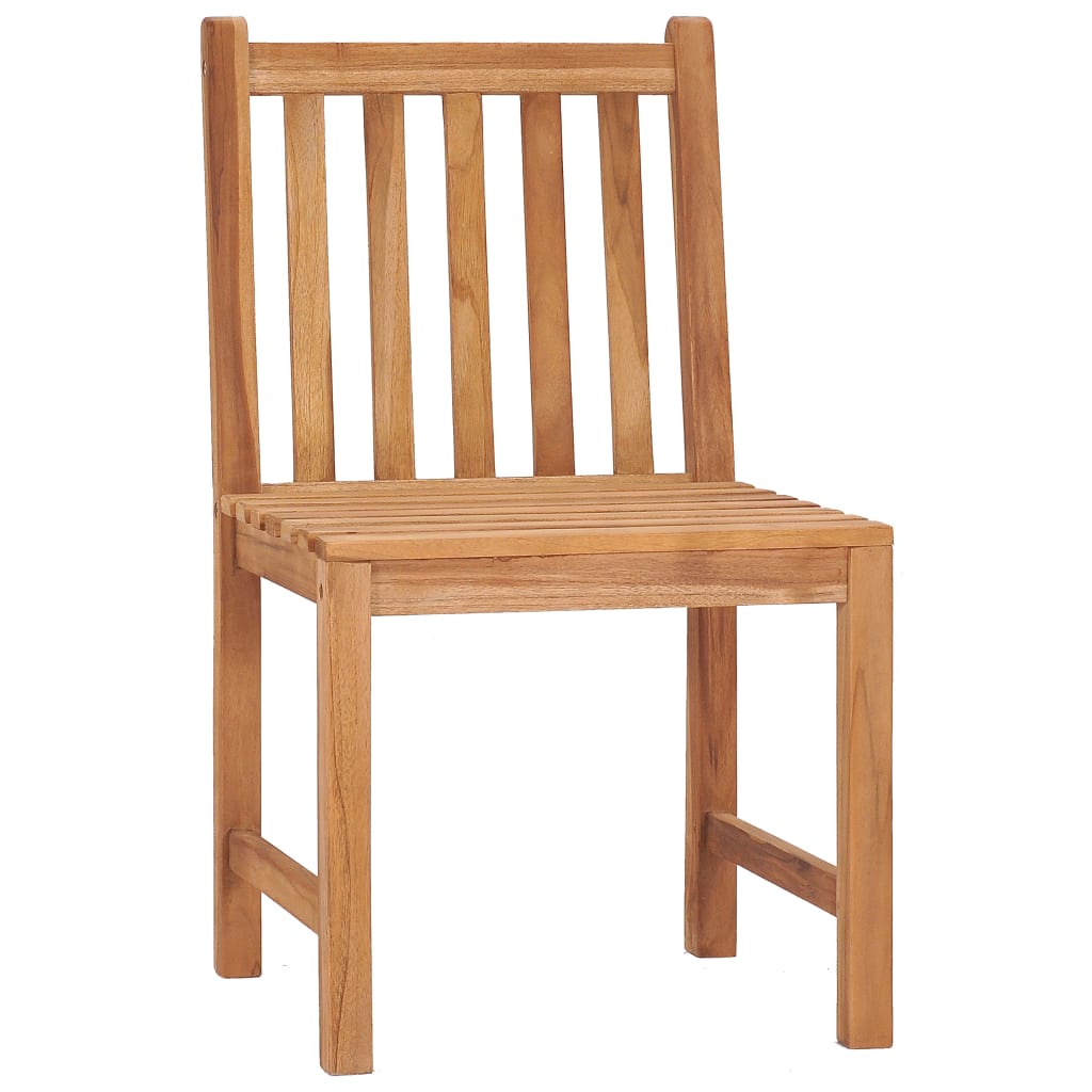 5 Piece Garden Dining Set 140x80 cm Solid Teak Wood