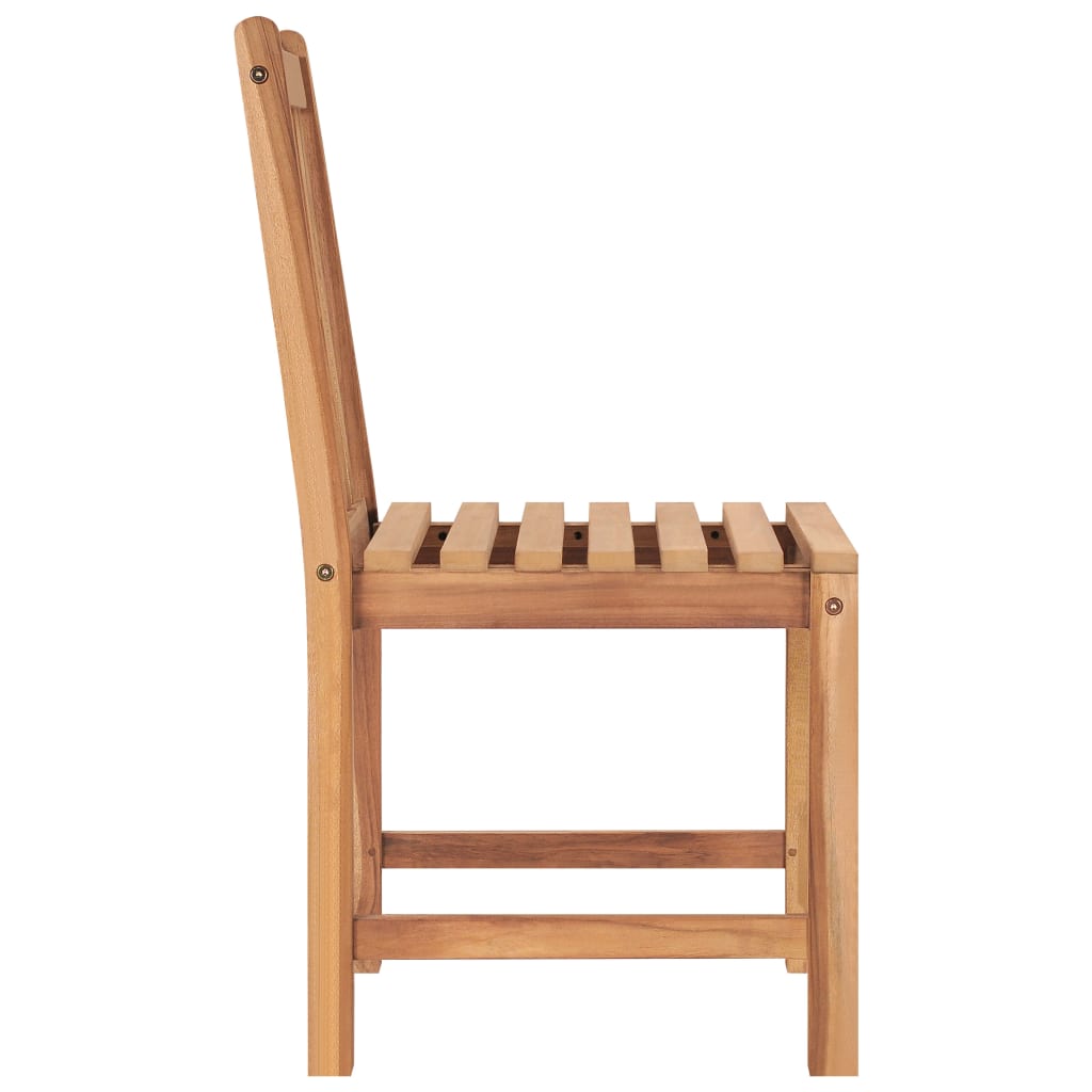 5 Piece Garden Dining Set 140x80 cm Solid Teak Wood