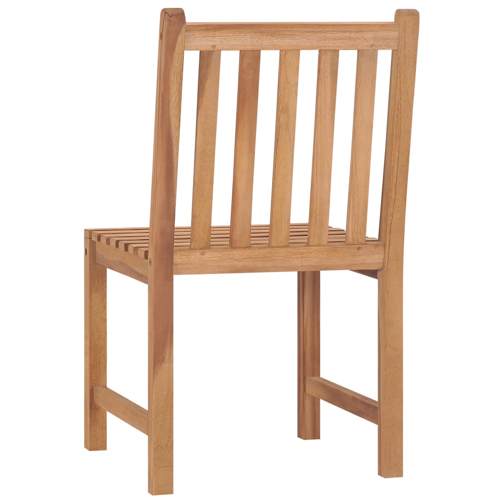 5 Piece Garden Dining Set 140x80 cm Solid Teak Wood