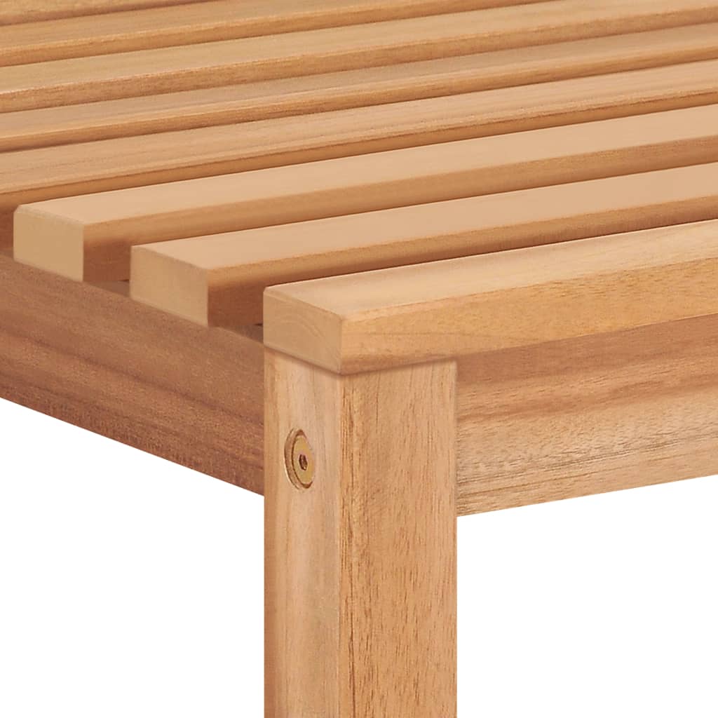5 Piece Garden Dining Set 140x80 cm Solid Teak Wood