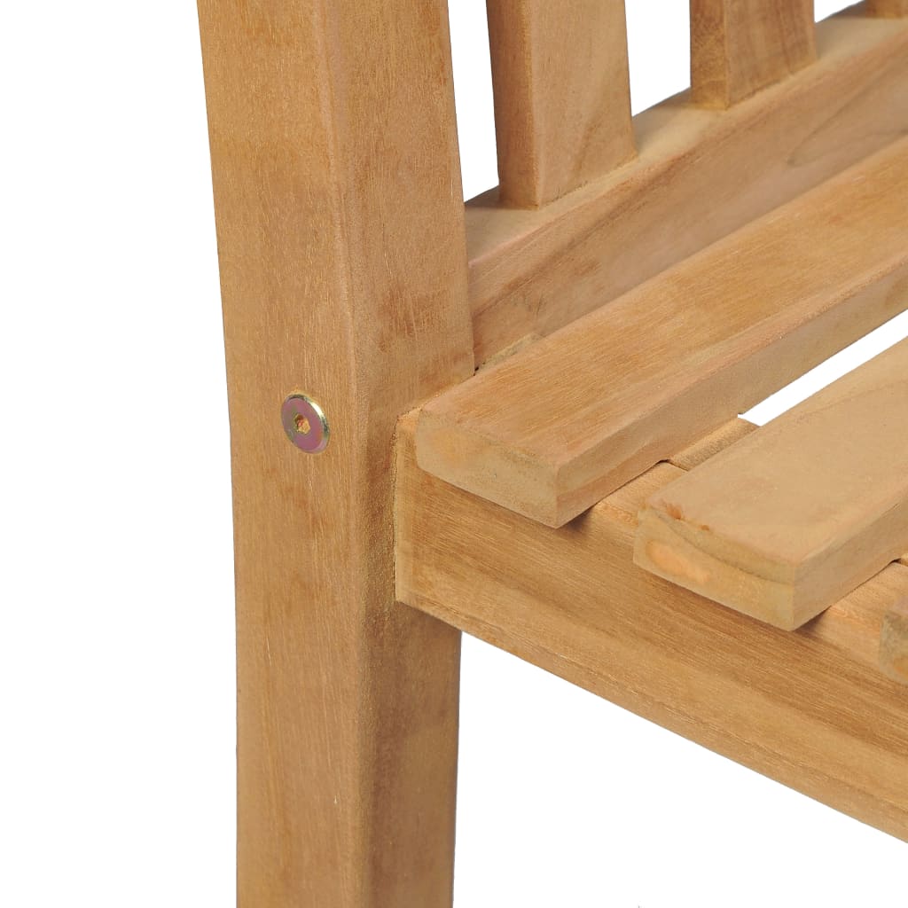 5 Piece Garden Dining Set 140x80 cm Solid Teak Wood