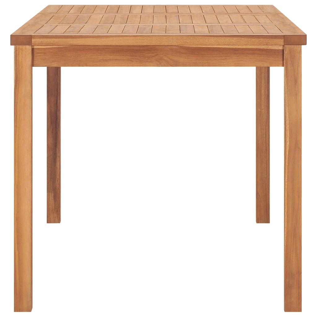 5 Piece Garden Dining Set 140x80 cm Solid Teak Wood