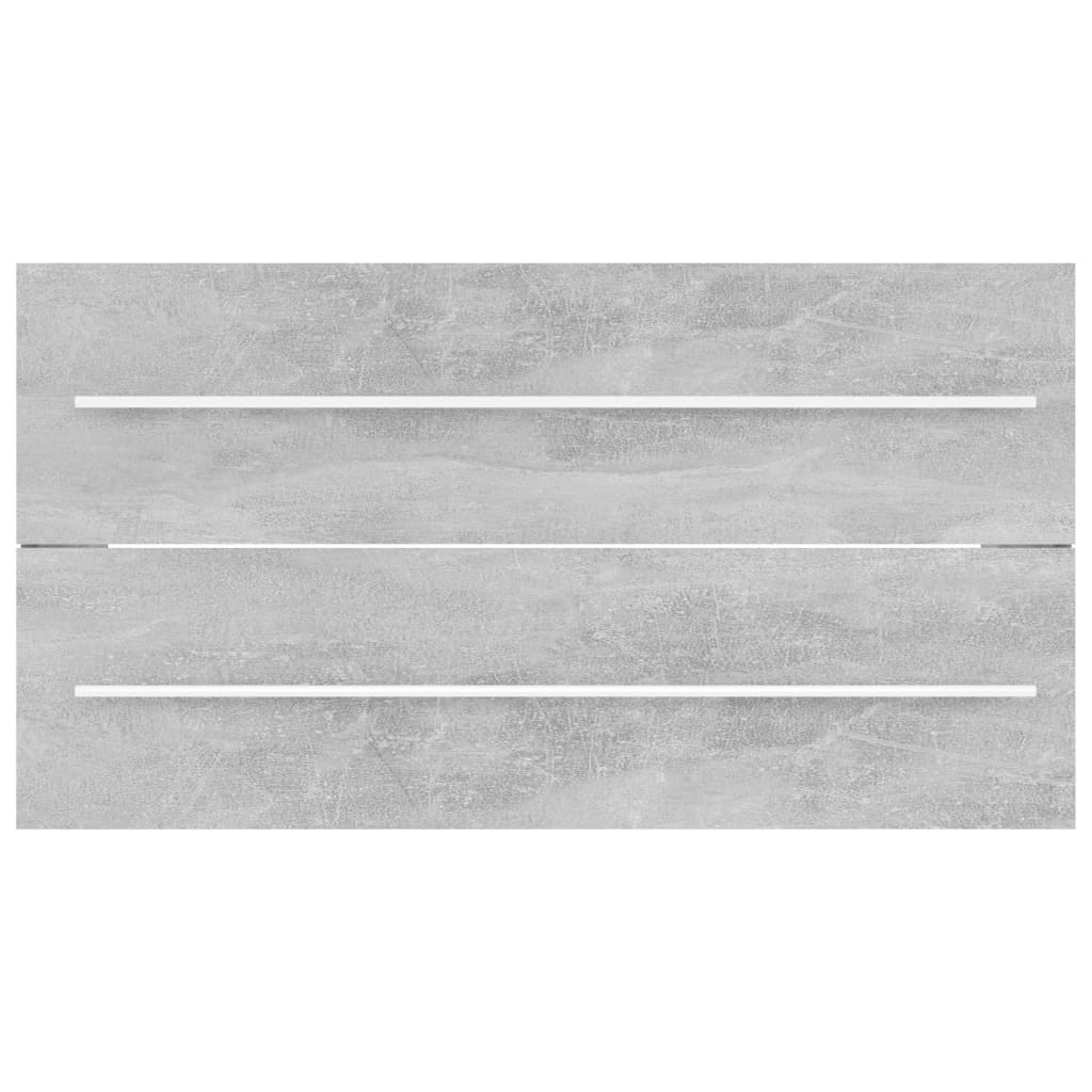 2 Piece Bathroom Furniture Set Concrete Grey Engineered Wood