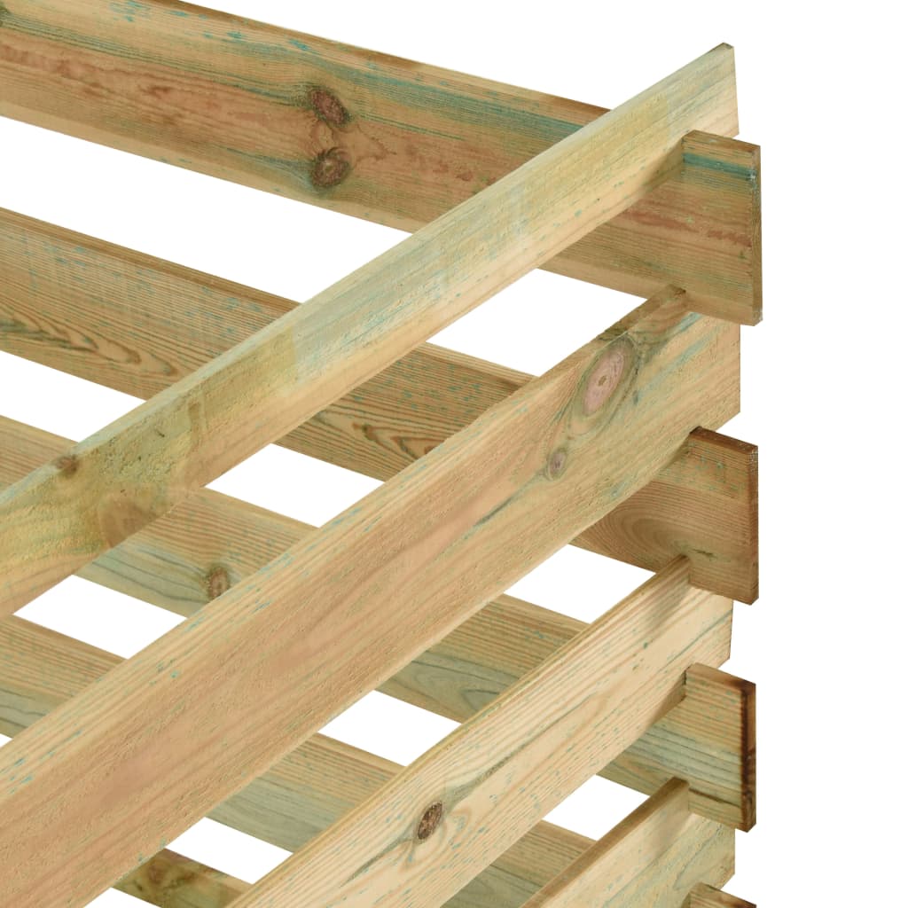 Slatted Garden Composter 120x120x70 cm Impregnated Pinewood