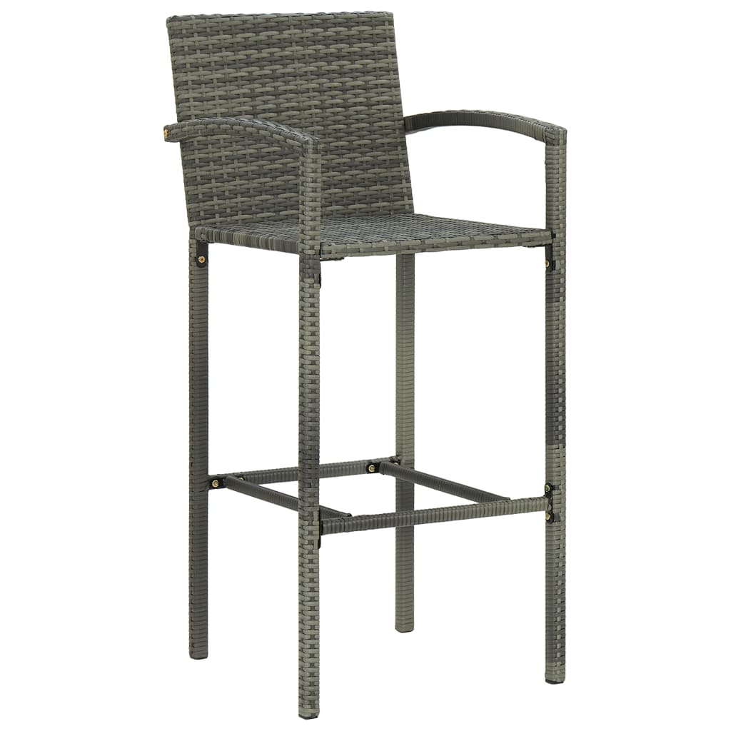 7 Piece Garden Bar Set Grey